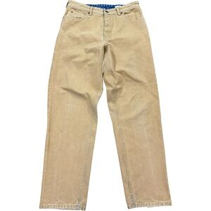 Orvis Pants Men's 32x30 Tan Straight Leg Regular Fit Canvas Five Pocket Vintage